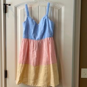 Cynthia Rowley Color Block Linen Dress